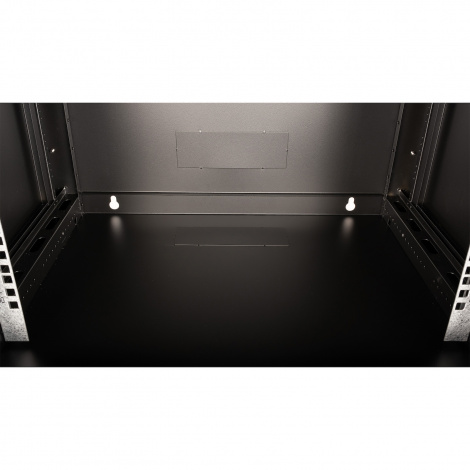 Шкаф 19" телекоммуникационный настенный, 6U 368x600х450 мм, дверь стекло, черный